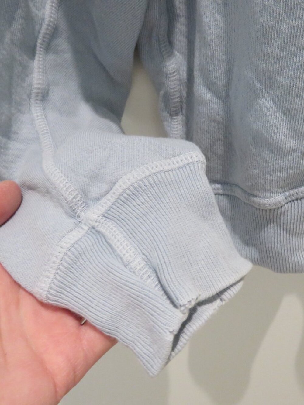 THE GREAT. The College Sweatshirt With Swan Graphic in Pale Blue Size 2 / Medium - Picture 10 of 15